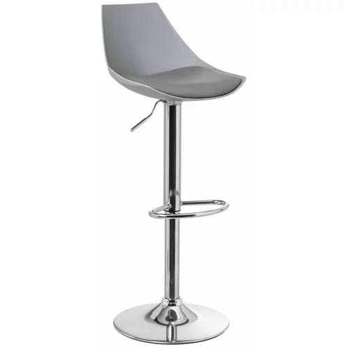 Casa Selección Sivi barski stoli v kompletu z nastavljivo višino 2 ks iz umetnega usnja (višina sedeža 56,5 cm) –
