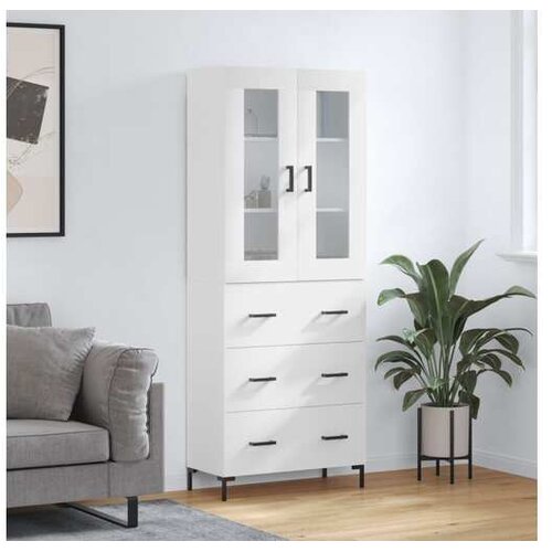 vidaXL Visoka komoda bijela 69 5x34x180 cm konstruirano drvo Cijene
