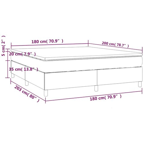  Krevet s oprugama i madracem crni 180x200 cm bar&amp;scaron;unasti Slike
