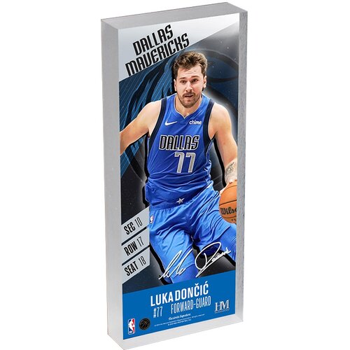 Luka Dončić 77 Dallas Mavericks Player 3D Ticket Block art akrilni blok Cene