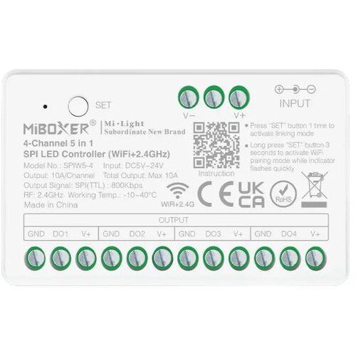 miboxer LED kontroler SPIW5-4 5-u-1 SPI, WiFi 2.4 GHz Cene
