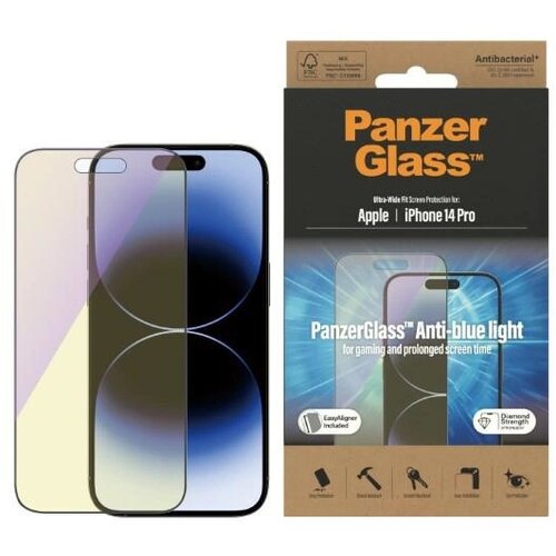 PanzerGlass ANTIBAKTERIJSKO KALJENO STEKLO ZA IPHONE 14 PRO S FILTROM, (21911566) Slike