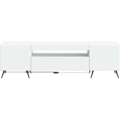  LED TV kabinet Bijela Konstruirano drvo Slike