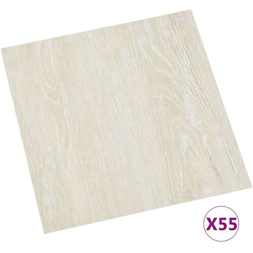  Podne daske 55 pcs Krema 5 11 m&amp;sup2; PVC - Krem bijelo Slike