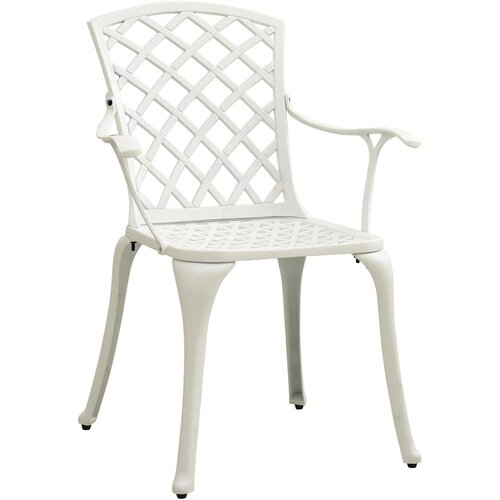 3-dijelni bistro set od lijevanog aluminija bijeli Slike