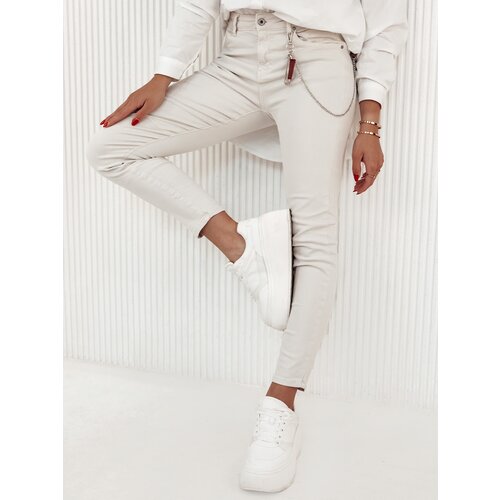 DStreet Women&amp;#039;s denim trousers FABIANA, light beige UY2130 Slike
