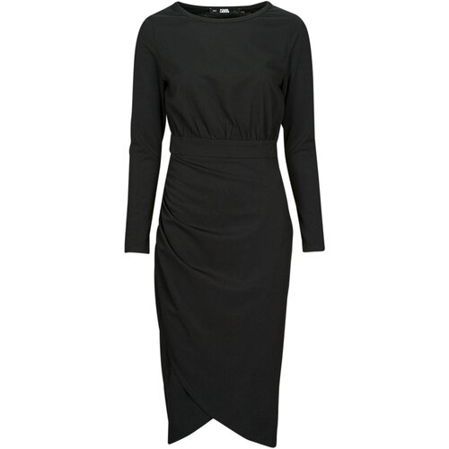 Karl Lagerfeld LONG SLEEVE JERSEY DRESS Crna Slike