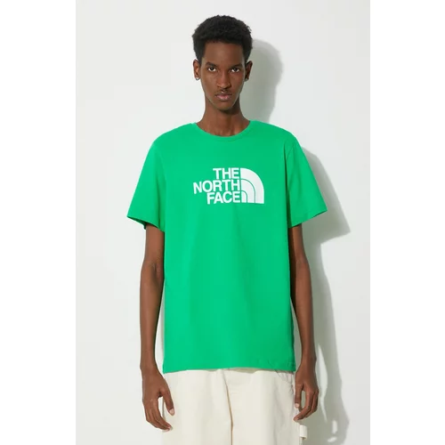 The North Face Pamučna majica M S/S Easy Tee za muškarce, boja: zelena, s tiskom, NF0A87N5PO81