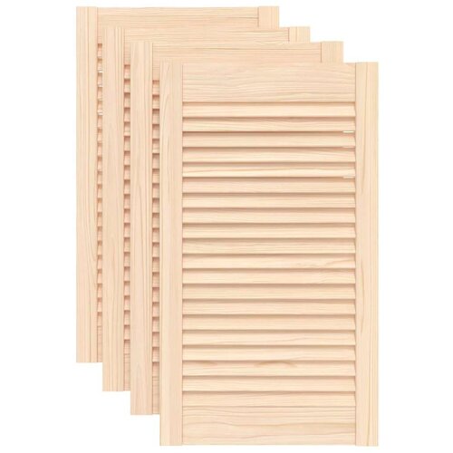  Vrata za omarico z letvicami 4 kosi 69x39,4 cm trdna borovina, (21413166) Slike