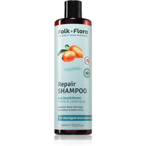 Folk & Flora Sea Buckthorn obnavljajući šampon za obojenu i oštećenu kosu 400 ml Cijene