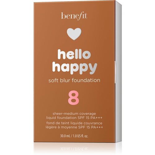 Benefit hello happy SPF15 tekući puder s uv filterom 30 ml nijansa 08 tan warm Slike