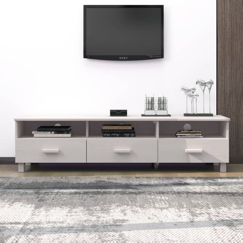 VidaXL TV omarica bela 158x40x40 cm trdna borovina Slike