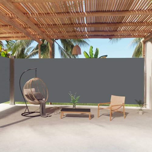 VidaXL Uvlačiva bočna tenda antracit 220 x 1000 cm Slike
