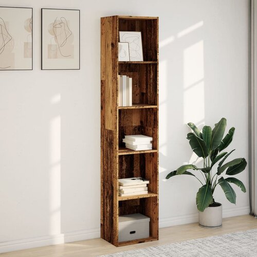  Regal za knjige boja starog drva 40x30x189 cm konstruirano drvo Slike