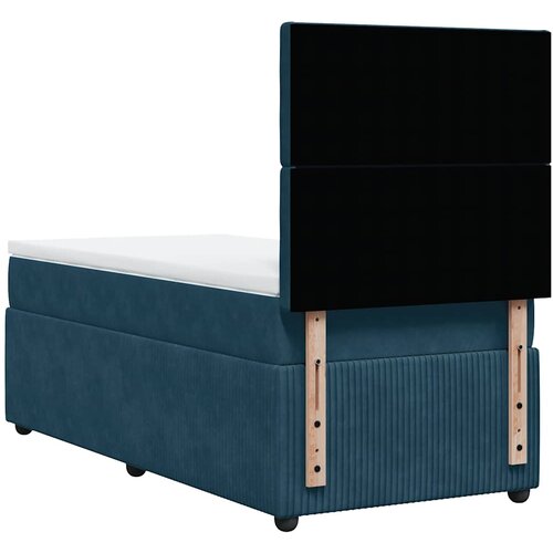 Box spring krevet s madracem plavi 90x190 cm bar&amp;scaron;unasti Slike