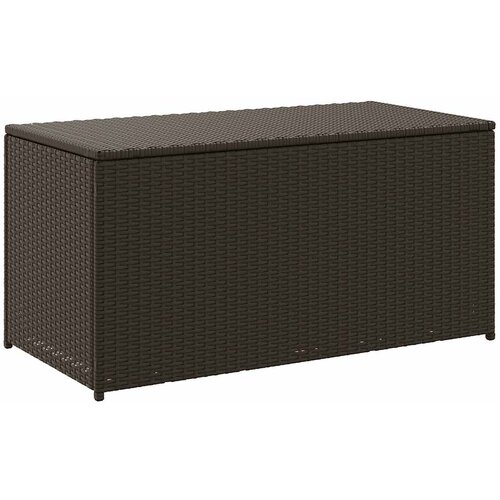  Vrtna kutija za pohranu od poliratana 100 x 50 x 50 cm smeđa Slike