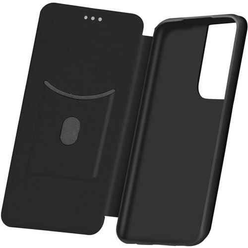 AVIZAR samsung galaxy S21 ultra design carbon effect etui, držalo za kartico na preklop in zapestni trak s funkcijo podpore za video - crn, (20626220) Cene