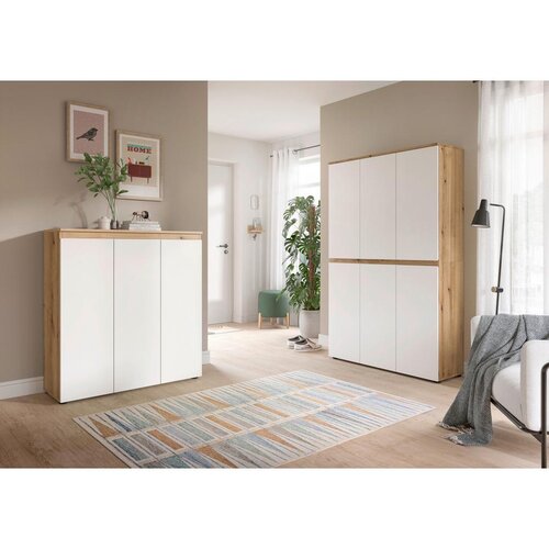 Livetastic Garderobna Omara Scarpa, Barva Hrasta, Bela, 2 Kos Slike