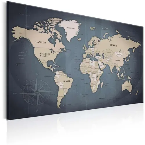  Slika - World Map: Shades of Grey 60x40