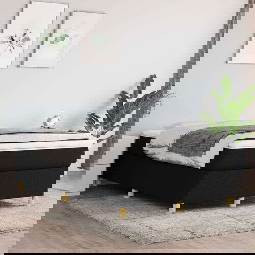 Za krevet s oprugama crni 120x200 cm od tkanine Cijene