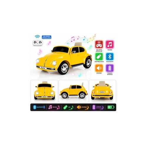  Wierbike Automobil na akumulator vw beetle je1818 yellow Bck0940 Slike