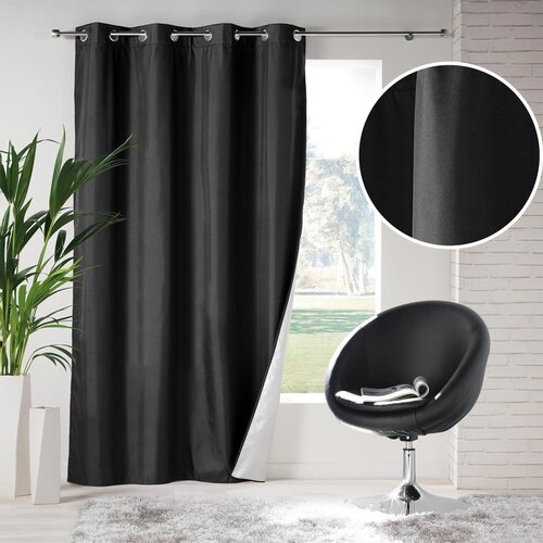 Douceur d int&amp;eacute;rieur Črna izolacijska zavesa 140x260 cm Icemount &amp;ndash; Slike