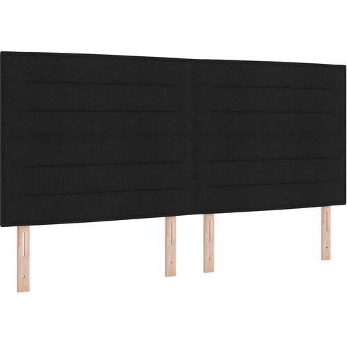  Boxspring krevet s madracem Crna 200 x 200 cm Tkanina - Crna 200 x 200 cm Dizajn linija Slike