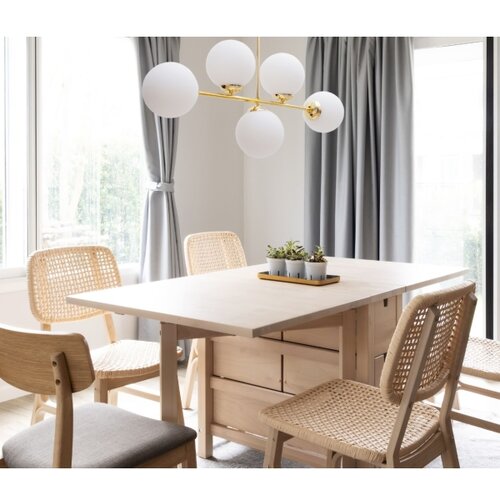  Luster na stalku FIRA 5xE27/60W/230V zlatna Slike