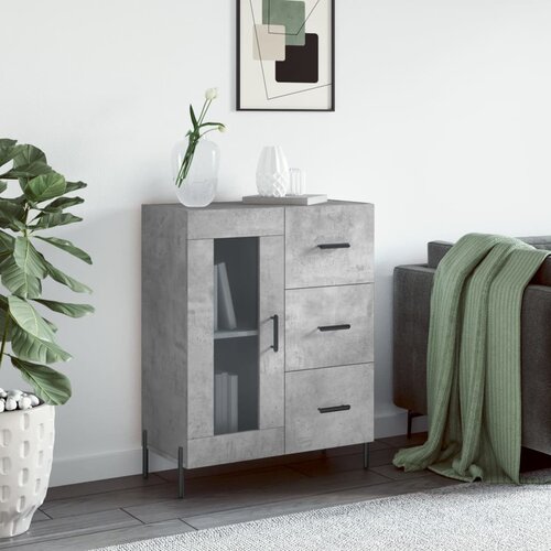 VidaXL Komoda siva boja betona 69 5x34x90 cm od konstruiranog drva Slike