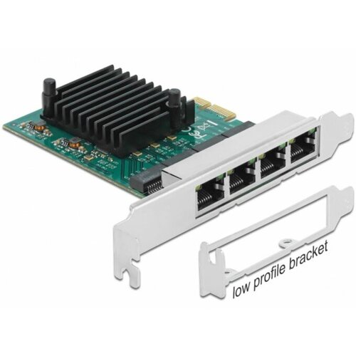 Delock Mrežna kartica PCI Express 4xRJ45 Gigabit RTL8111 Slike