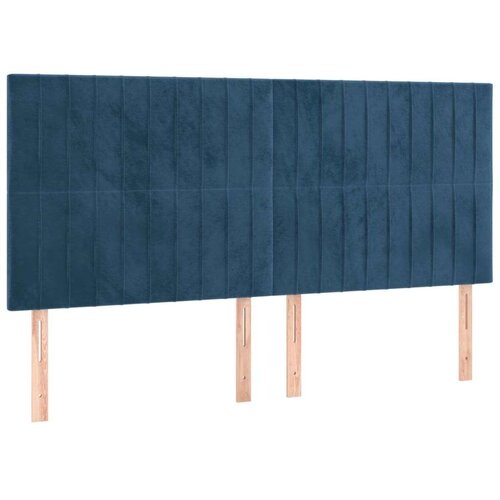  Uzglavlje tamnoplavo 180x5x118/128 cm bar&amp;scaron;unasto Slike