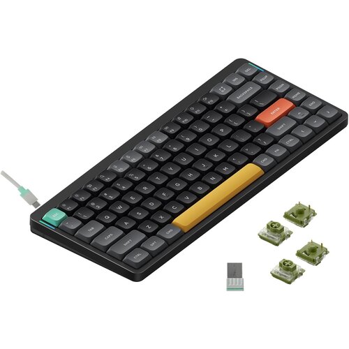 Nuphy Air75 V2 Brezžična Mehanska Tipkovnica, Bluetooth / 2.4 GHz, Slim, US Layout, Basalt Black Switch Moss, (21755801) Cene