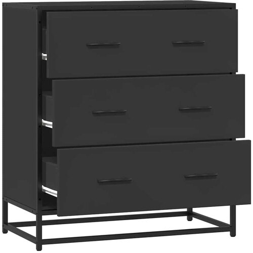 VidaXL Komoda crna 68x35x76 cm konstruirano drvo i metal Slike
