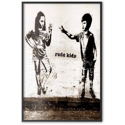  Plakat - Naughty Children 40x60 Crni okvir Slike