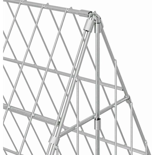 VidaXL Kavez za zečeve Srebrno 215 x 100 x 85 cm Cinkani čelik Slike