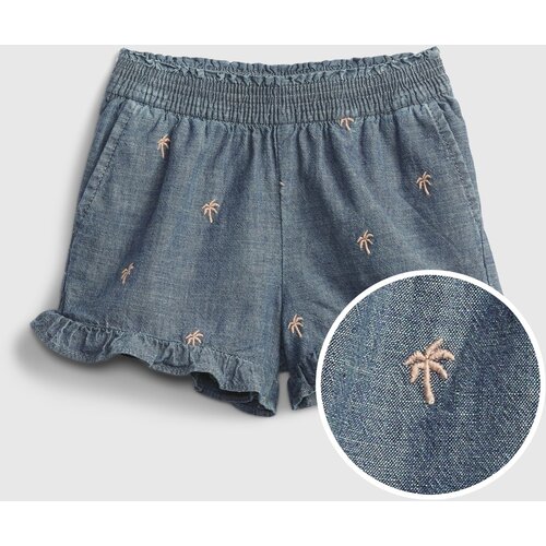 GAP Children's Shorts Chambray Ruffle Pull-on Shorts - Girls Cene