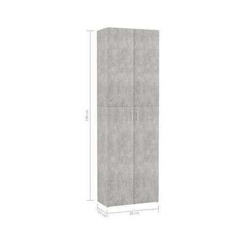  Pisarni&amp;scaron;ka omara betonsko siva 60x32x190 cm iverna plo&amp;scaron;ča, (20705290) Slike