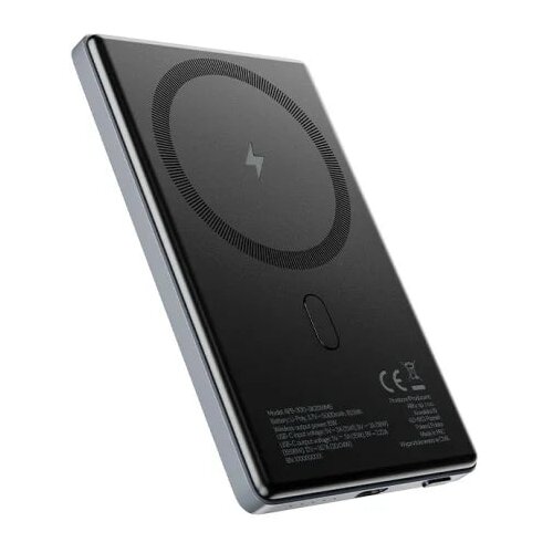 ALLITY brezžična power bank baterija APB-300 PD QC 20W 5000 mAh magnetska siva Slike