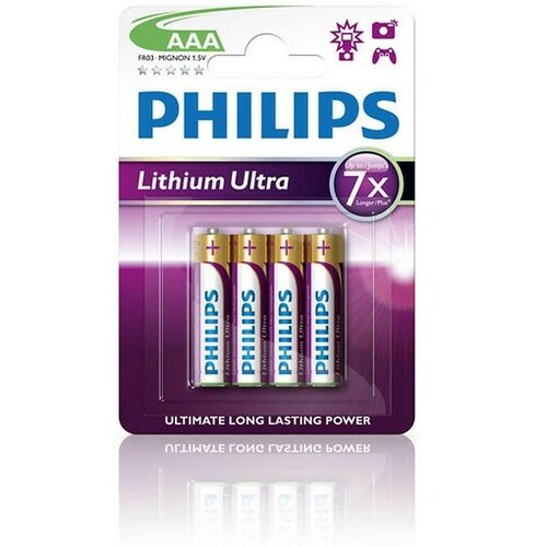 Philips baterije FR03LB4A/10 aaa - lithium ultra blister 4 kos (LR3) Slike
