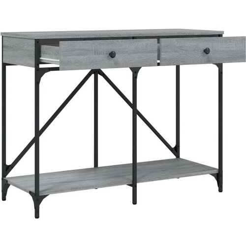  Konzolni stol siva boja hrasta 100x39x78 5 cm konstruirano drvo Slike