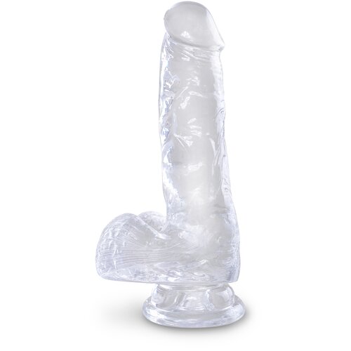 Pipedream King Cock Clear 6&amp;quot; Cock with Balls Slike