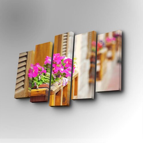 Wallity 5PUC-055 multicolor decorative canvas painting (5 pieces) Cene