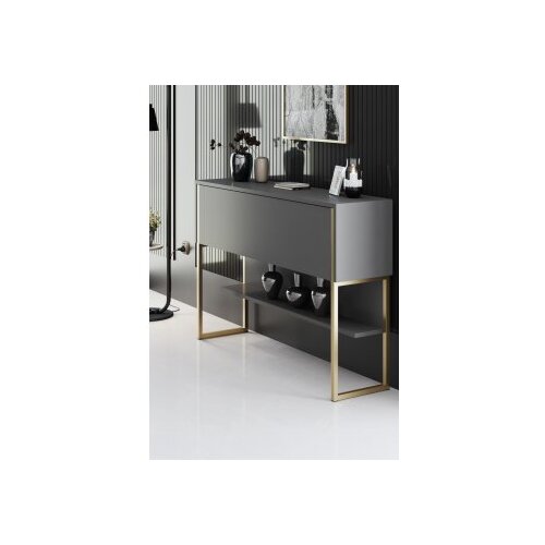 Hanah home Komoda Luxe 120x80x30cm, Zlatno-Antracit Cene