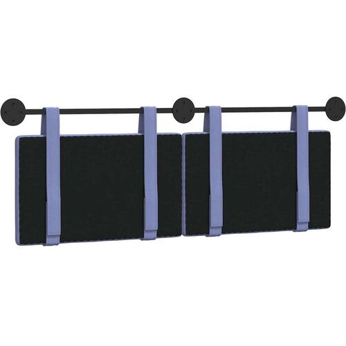 Držeće uzglavlje Zidne Traper plava 150 x 55 x 5 cm tkanina - Trapere plave boje 140 cm bez LED svjetla Slike