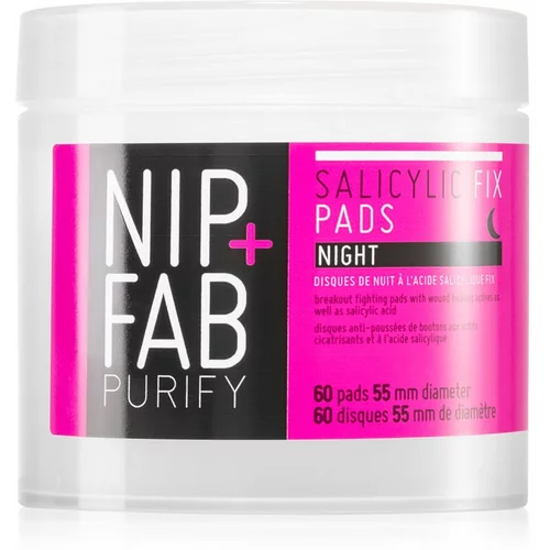 NIP+FAB Salicylic Fix blazinice za čišćenje za noć 60 kom