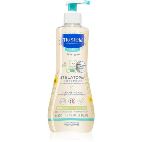 Mustela Bébé Stelatopia® olje za tuširanje za občutljivo otroško kožo že od rojstva 500 ml za otroke Cene