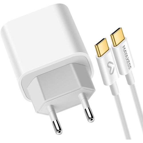 Oem Mayaxess, Omrežni polnilnik za iPhone 17 Air 20W z 1m USB-C kablom, Bela, (5000193235) Cene