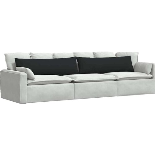 VidaXL jastučići za sofu 2 pcs crna 145 x 40 cm tkanina Slike