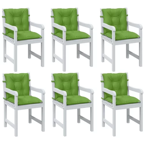 vidaXL Jastuci za stolice 6 kom prošarano zelena 100x50x7 cm tkanina