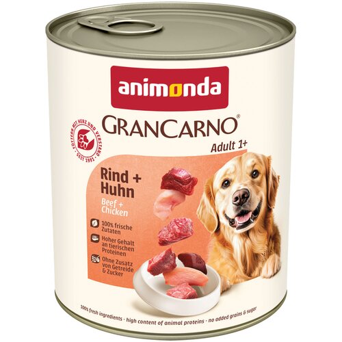  Ekonomično pakiranje animonda GranCarno Original 12 x 800 g - Govedina i piletina Cene